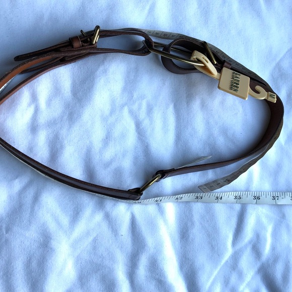 Ralph Lauren Vachetta Tri-Strap 100% Leather Belt - Picture 5 of 5